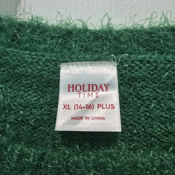 Holiday Time Owl Be Home For Christmas Sweater Size 14-16 Plus - Picture 4 of 5